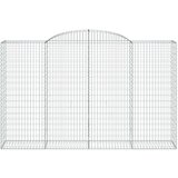  Obokana gabionska košara 3 kosi 300x50x180/200cm cinkano železo | Shoptok.si