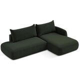 Makamii Tamno zelena sklopiva kutna garnitura (s desnim kutom/s ležaljkom) Hale – | shoptok.hr