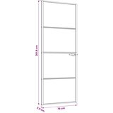  Unutarnja vrata 76 x 201,5 cm Kaljeno Staklo i Aluminij | shoptok.hr