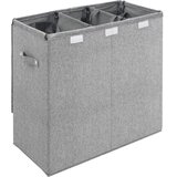  Sklopiva košara za rublje siva 64,5x34,5x59 cm umjetno platno | Eponuda.com