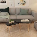 vidaXL set Stolića za Kavu 2 kom od Masivne Borovine Crni | shoptok.hr