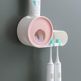 Generic Stojalo za zobne ščetke, stojalo za shranjevanje zobne paste, dozirnik, kopalniški organizator, stensko, neperforirano, (21126308) | Shoptok.si