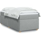 vidaXL Okvir kreveta s oprugama i madrac svjetlosivi 80x200cm tkanina | shoptok.hr