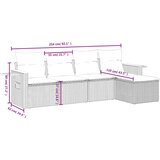  5-dijelna vrtna garnitura od poliratana s jastucima crna | shoptok.hr