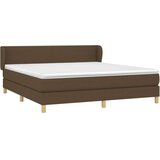  Box spring postelja z vzmetnico temno rjava 180x200 cm blago, (20902258) | Shoptok.si