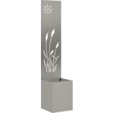 vidaXL Vrtno korito z dekorativno ploščo Rjav 32 x 140 cm | Shoptok.si