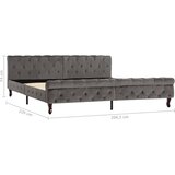  Okvir kreveta sivi baršunasti 200 x 200 cm | shoptok.hr