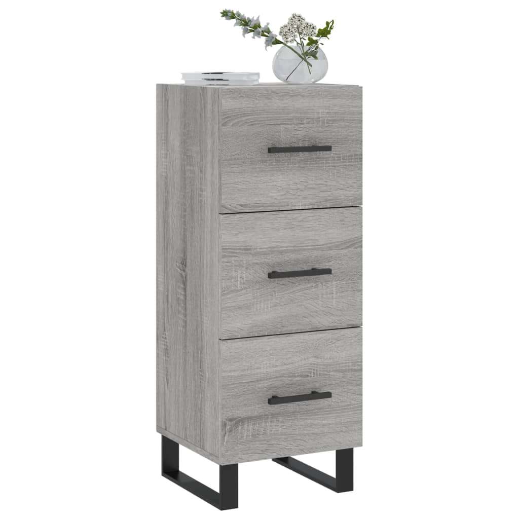 vidaXL Komoda siva sonoma 34,5x34x90 cm inženirski les | Shoptok.si