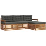  Set vanjskih sofa Prirodna i antracit 249,5 x 162,5 x 73 cm | shoptok.hr