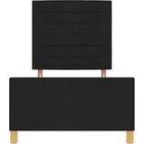  Krevetna konstrukcija s uzglavljem Crna 100 x 200 cm tkanina | shoptok.hr