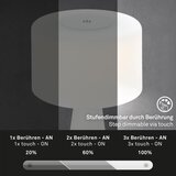 BRILONER 7420016 - LED punjiva dodirna stona lampa sa prigušiva, LED/4W/5V 3000K, bela | Eponuda.com