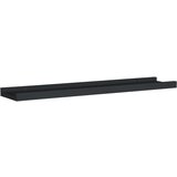  Zidne police za fotografije 2 kom crne 60 x 9 x 3 cm MDF | shoptok.hr