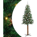 vidaXL Mršavo božićno drvce Zelena 210 cm PVC i čvrsto drvo bora | shoptok.hr