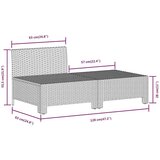  Sedežna garnitura 2-delna z blazinami poli ratan siva | Shoptok.si