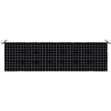 vidaXL vrtna blazina - črno karirasta - 180 x 50 x 4 cm - Oxford tkanina | Shoptok.si
