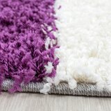 Novel preproga z visokim florom life 1501 200/290 cm tkano lila, bela, svetlo siva | Shoptok.si