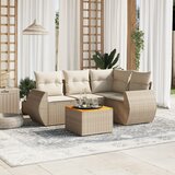 vidaXL 5-dijelni vrtni set sofa s jastucima bež od poliratana | shoptok.hr