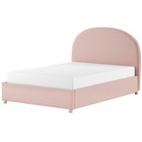 Vipack Ružičasti tapecirani bračni krevet s prostorom za odlaganje s podnicom 140x200 cm Moon – | shoptok.hr