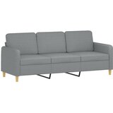  Trosjed s ukrasnim jastucima svjetlosivi 180 cm od tkanine | Eponuda.com