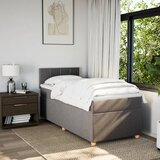 Krevet s oprugama i madracem smeđesivi 90x200 cm od tkanine | shoptok.hr