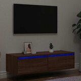 vidaXL TV omarica z LED lučkami rjav hrast 100X35,5x25 cm Cene
