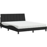 vidaXL Krevet s madracem crni 160x200 cm baršunasti | shoptok.hr