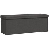  Klupa za pohranu sklopiva od umjetnog platna tamnosiva - Tamno siva 110 x 38 x 38 cm | shoptok.hr