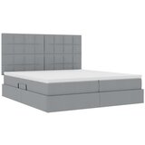  Krevet s od storage Svijetlo siva 200 x 200 cm Lažna koža | shoptok.hr