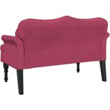  Klop z blazinami vinsko rdeča 120,5x65x75 cm žamet | Shoptok.si