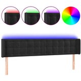  Posteljno vzglavje črno 203x16x78/88 cm žamet, (20793821) | Shoptok.si