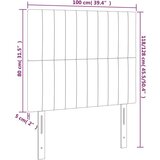  Posteljno vzglavje 2 kosa temno sivo 100x5x78/88 cm žamet, (20737409) | Shoptok.si