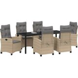  Vrtni set za objed 7 kom. Bež poliratan | shoptok.hr