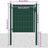  Vrata za ogradu PVC i čelik 100x81 cm Zelena | shoptok.hr