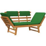  Klop z blazinami 2 v 1 190 cm trden akacijev les, (20661731) | Shoptok.si