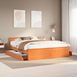 vidaXL Okvir kreveta bez madraca s uzglavljem 180x200 cm od borovine | shoptok.hr