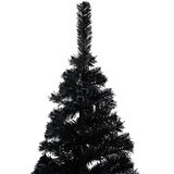  Umjetno osvijetljeno božićno drvce sa stalkom crno 240 cm PVC | shoptok.hr