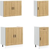  7-dijelni set kuhinjskih ormarića Kalmar konstruiranog drva | shoptok.hr
