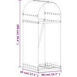  Držač za drva antracit 40x45x100 cm pocinčani čelik | shoptok.hr