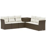  Set sofe 7 kom. Smeđa i krem bijela 234 x 234 x 85 cm | Shoptok.si