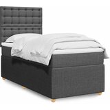  Krevet s oprugama i madracem tamnosivi 100 x 200 cm od tkanine | shoptok.hr
