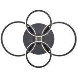 Tri O črna led stropna svetilka 49.5x65.5 cm cires – | Shoptok.si