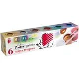 ICO: Süni tempera v kozarčkih v kovinskih barvah, 6 x 25 ml