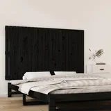 uzglavlje crni 147x3x90 cm od masivne borovine