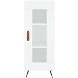 vidaXL Visoka omara visok sijaj bela 34,5x34x180 cm inženirski les | Shoptok.si