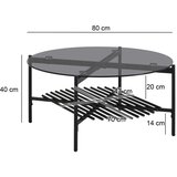 MID.YOU KLUBSKA MIZA, črna | Shoptok.si