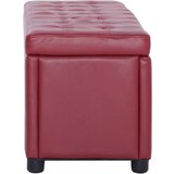  Otoman za pohranu od umjetne kože 87,5 cm crvena boja vina | Eponuda.com