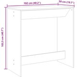  Barski stol boja hrasta 102 x 50 x 103,5 cm konstruirano drvo | shoptok.hr