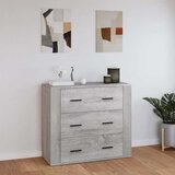  Komoda sivog hrasta sonome 80x33x70 cm od konstruiranog drva Siva Cijene