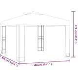  Sjenica s dvostrukim krovom 3 x 3 m antracit | shoptok.hr