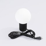 Sollux Črna namizna svetilka s steklenim senčilom (višina 19 cm) Orbital – | Shoptok.si